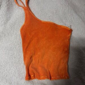 Windsor Vibrant Orange Ribbed Top